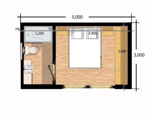 Mobilhome de madera 5x3 3